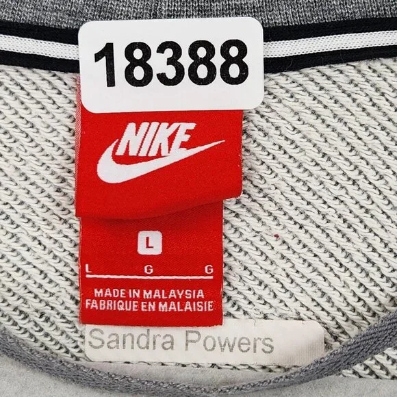 Nike Sweater Womens Large Gray Open Front Cardigan Sweatshirt Long Line Casual - Picture 9 of 14